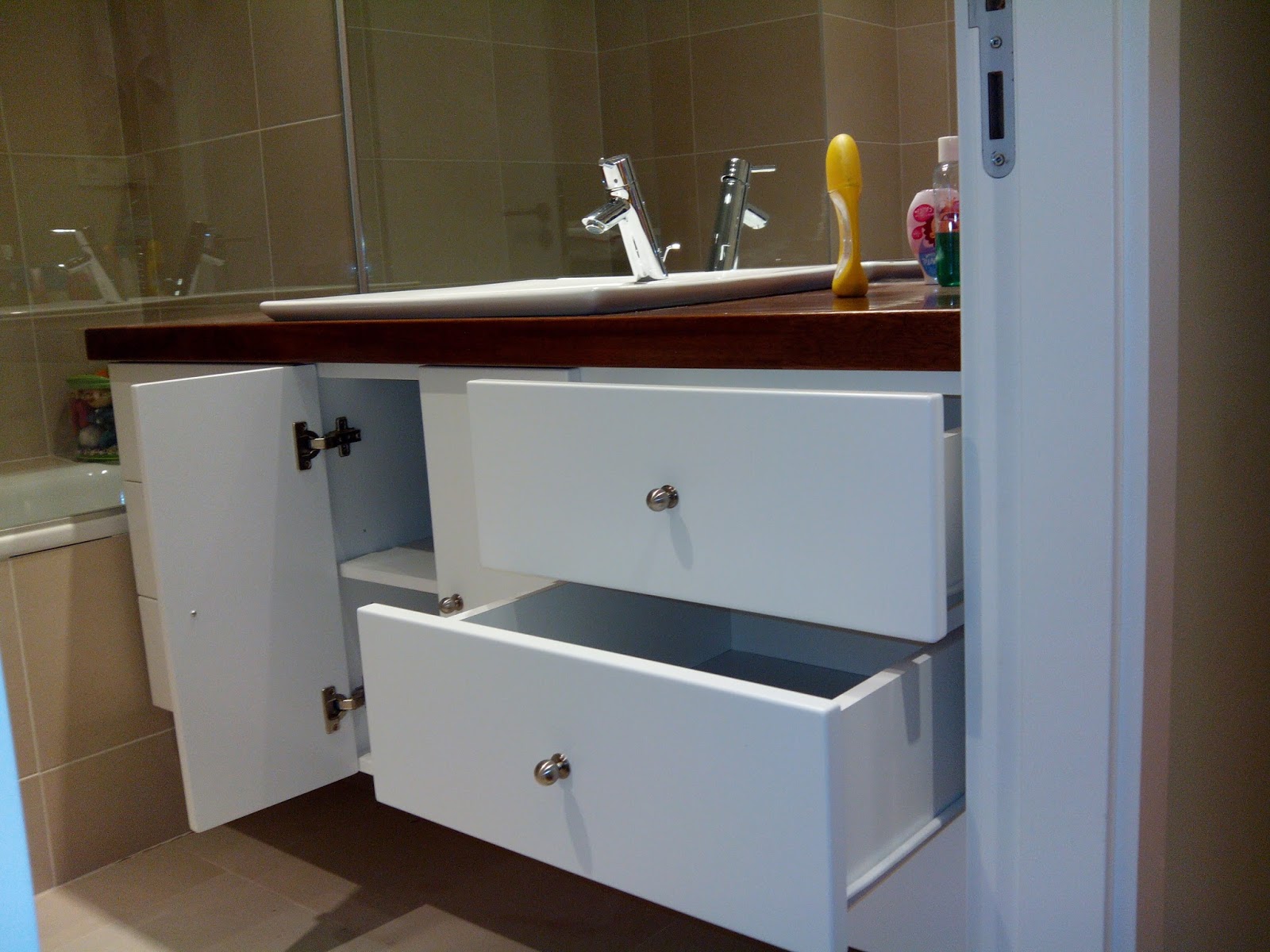 Mueble de cuarto de baño para dos lavabos - Muebles Cansado (Zaragoza