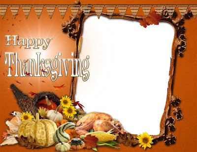 Marco digital para fotos con motivo al thanksgiving