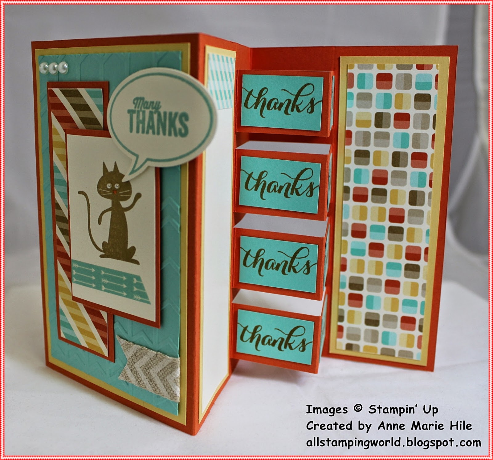 All Stamping World Building Block Card featuring Stampin' Up Cool Kid