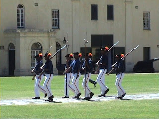 Guards marching Key Ceremony Castle Good Hope Cape Town South Africa