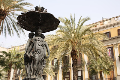 La Plaça Reial inside the Barcelona Gothic Quarter La Plaça Reial inside the Barcelona Gothic Quarter