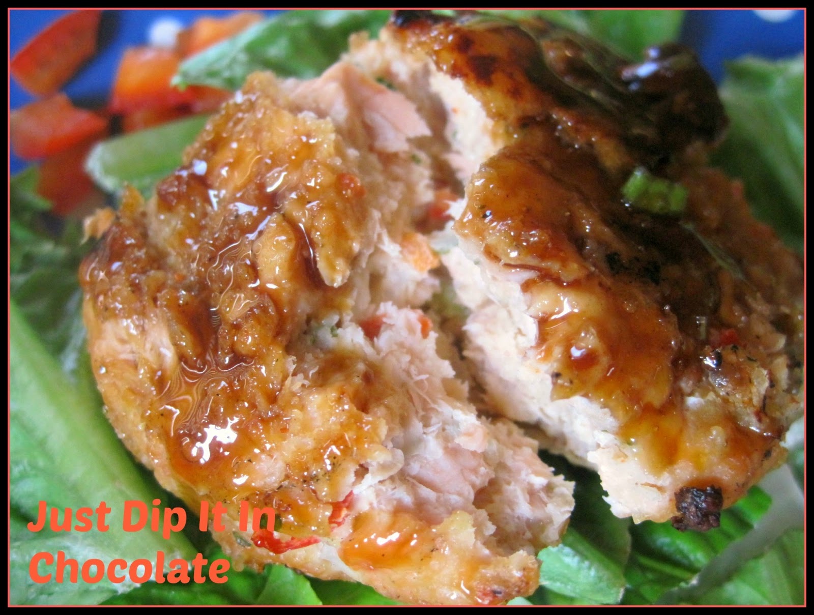 Just Dip It In Chocolate Salmon and Shrimp Burgers Recipe