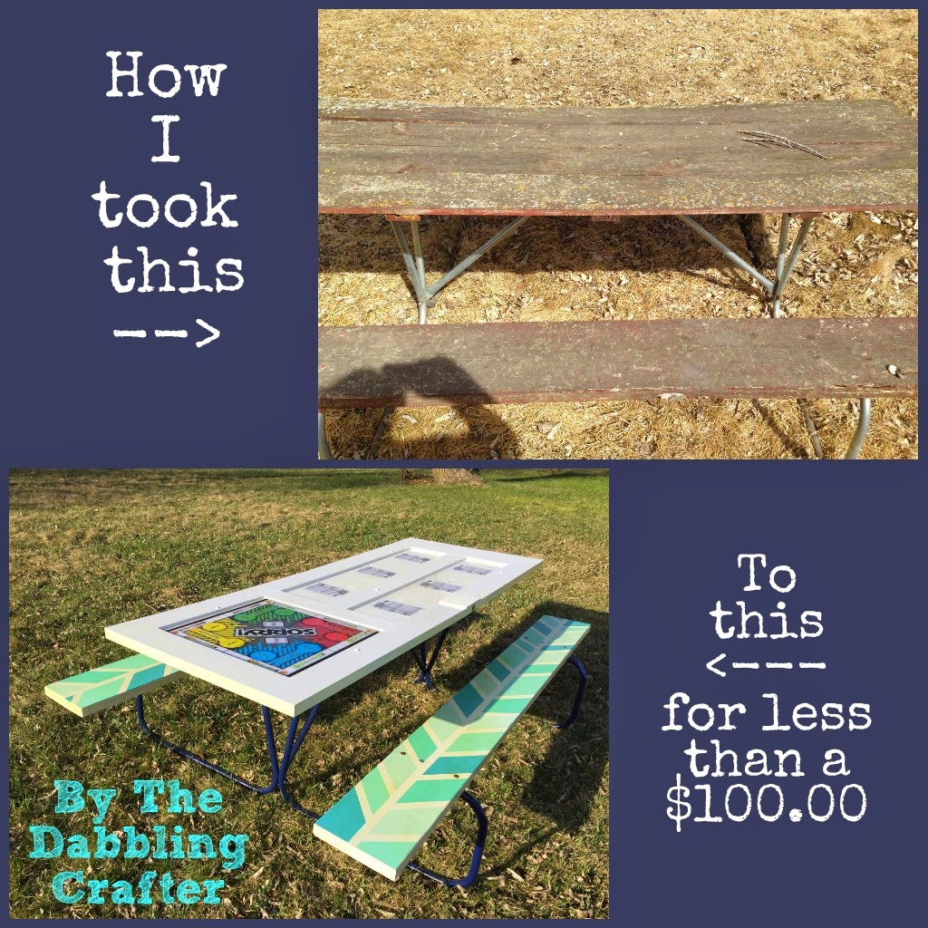 Gone Junkin' DIY Picnic Table Upcycle The Dabbling Crafter