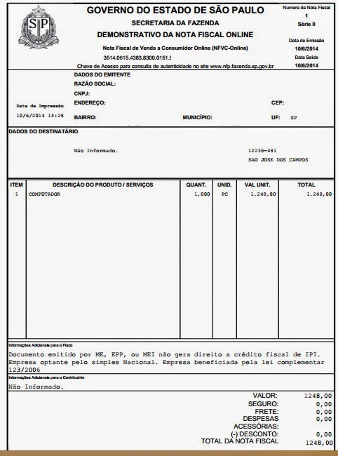 nota fiscal spo nota fiscal spo