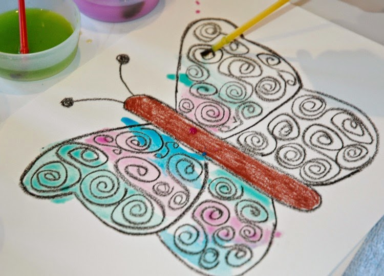 Crayon Resist Butterflies What Can We Do With Paper And Glue