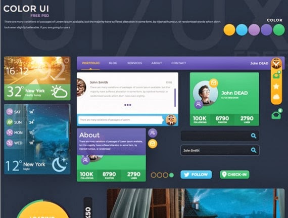 Free Color UI Kit Free Color UI Kit