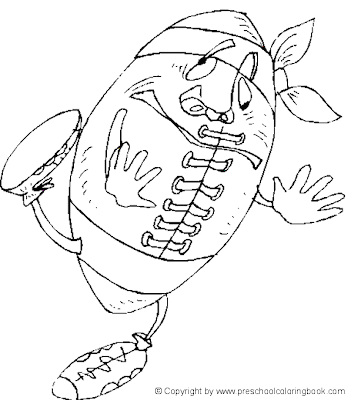 American Football Sports Coloring Pages 