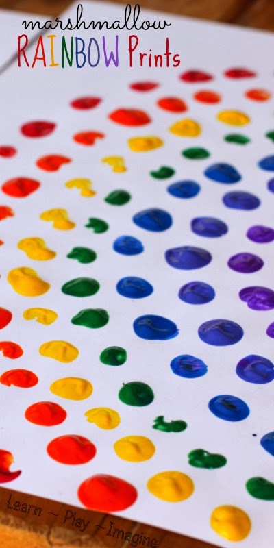 Painting Rainbows With Marshmallows Learn Play Imagine