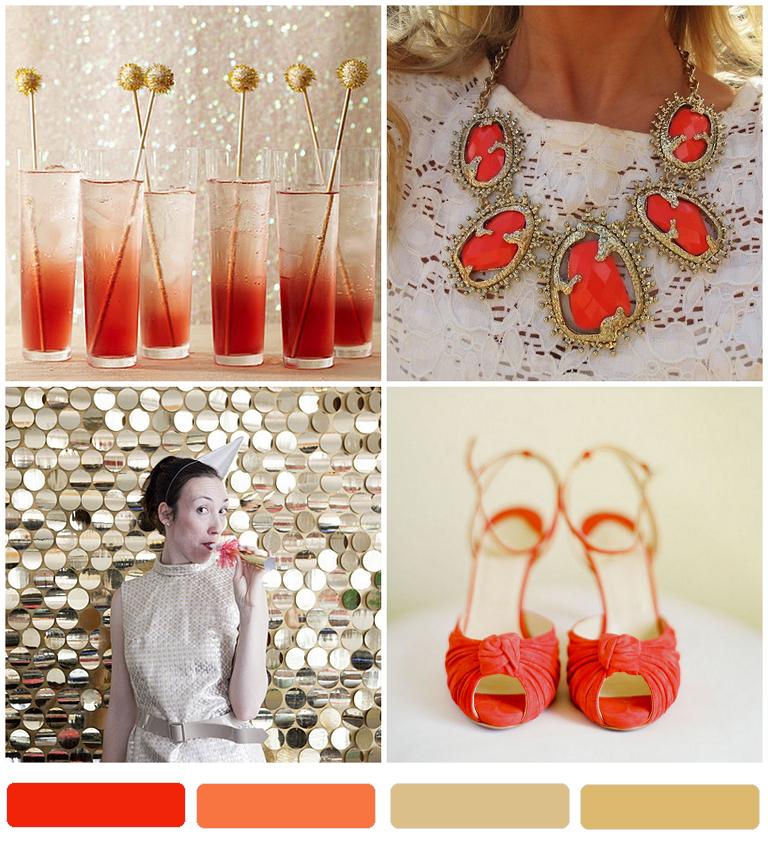  it make its way in 2012 weddings colors tangerine coral taupe gold