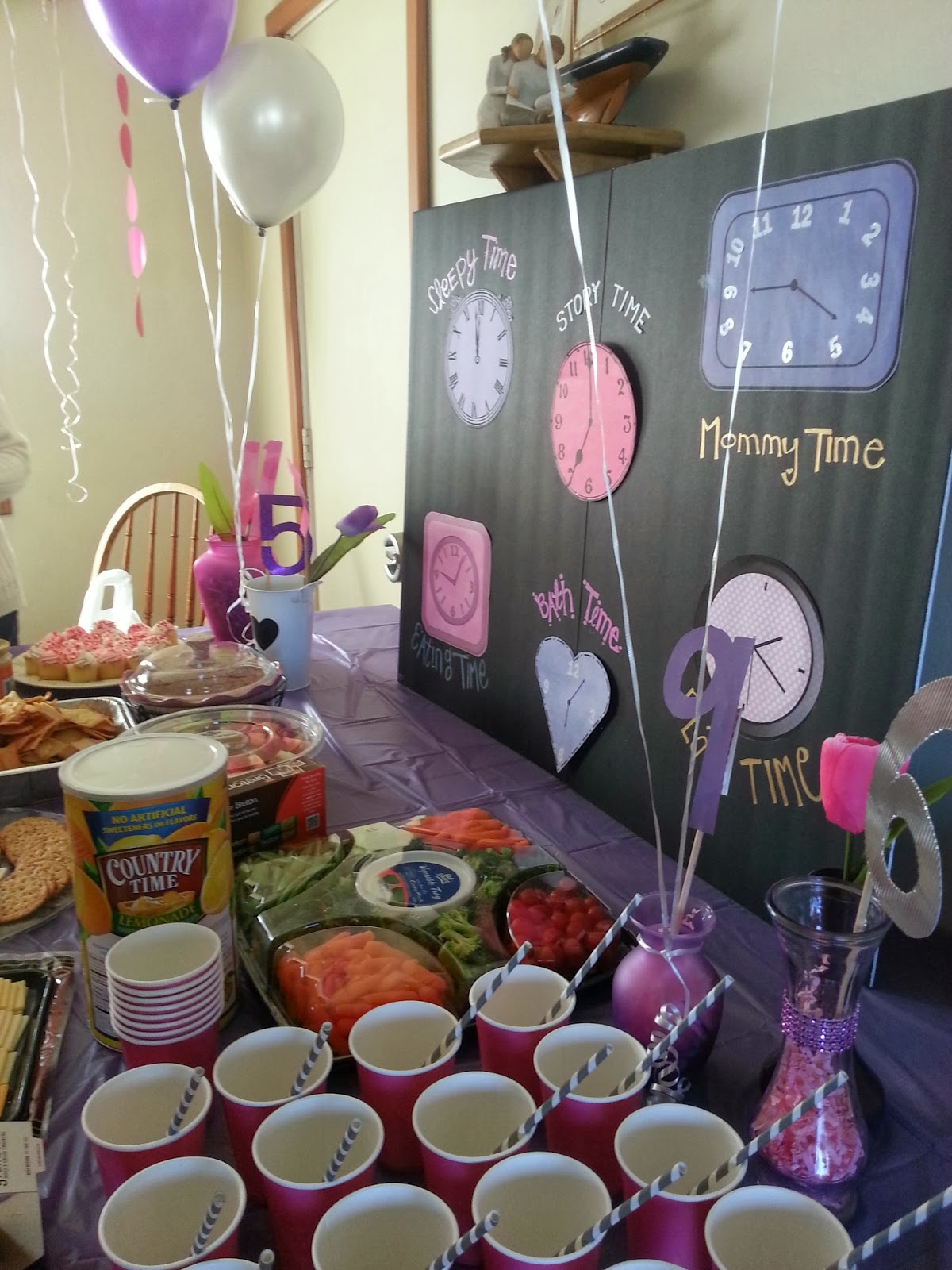 Around the Clock Baby Shower for a Girl! Her Five Cents