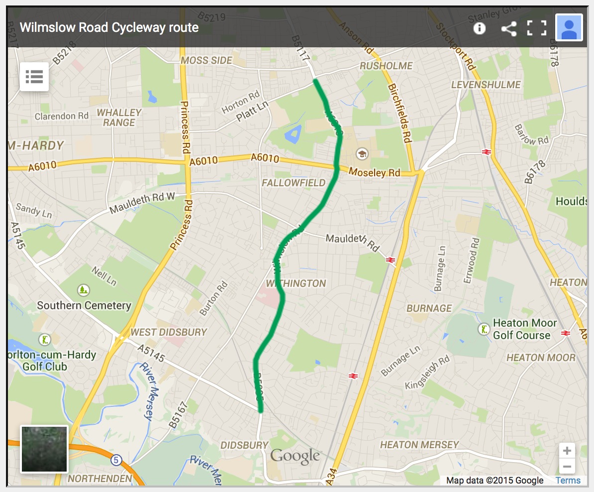 Mad Cycle Lanes of Manchester Wilmslow Road Cycleway Consultation