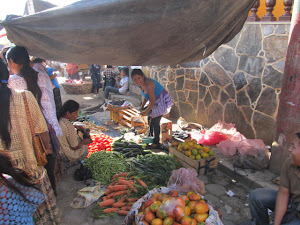 vendors line the streets