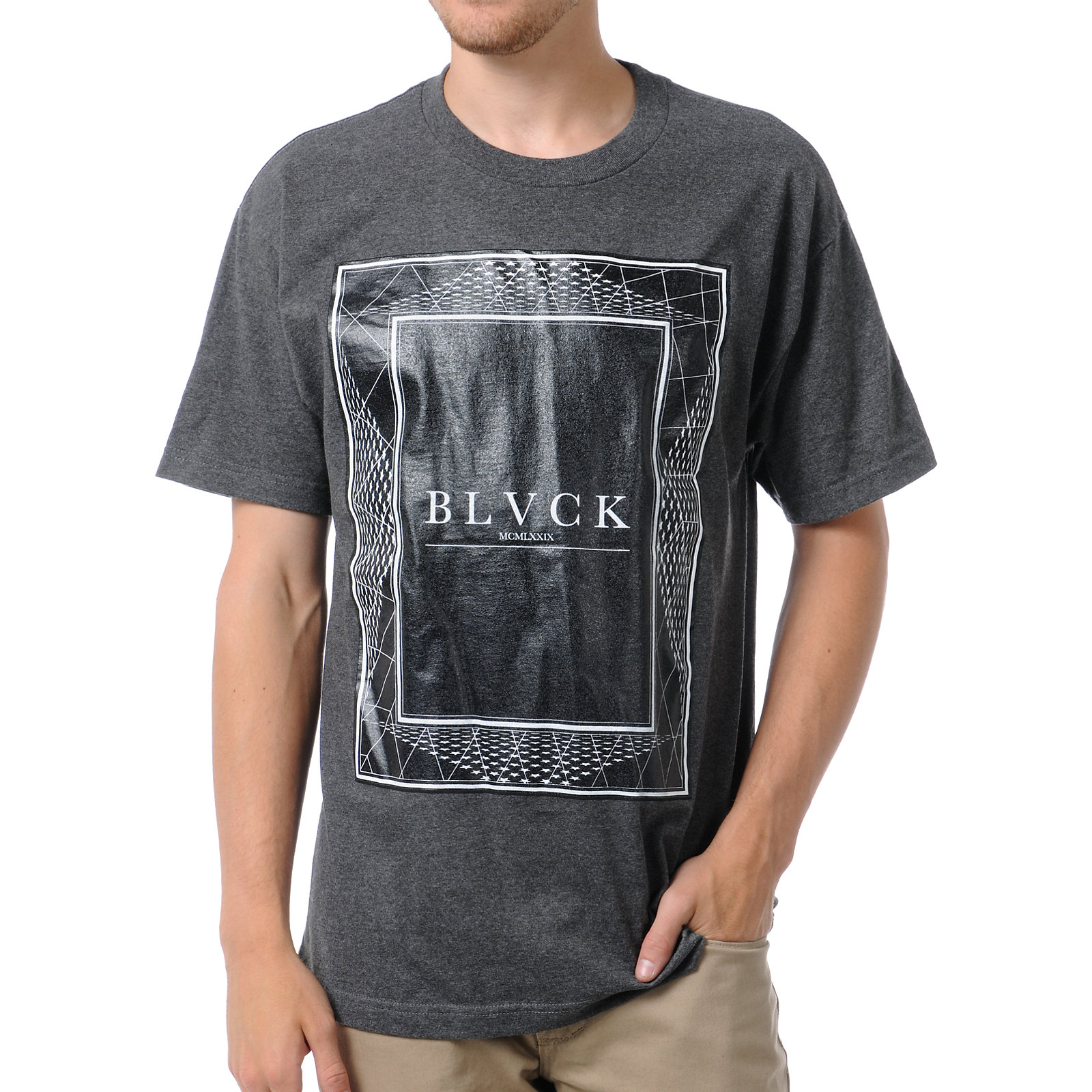 Black Scale Framework Charcoal Tee Shirt URBAN HUNT