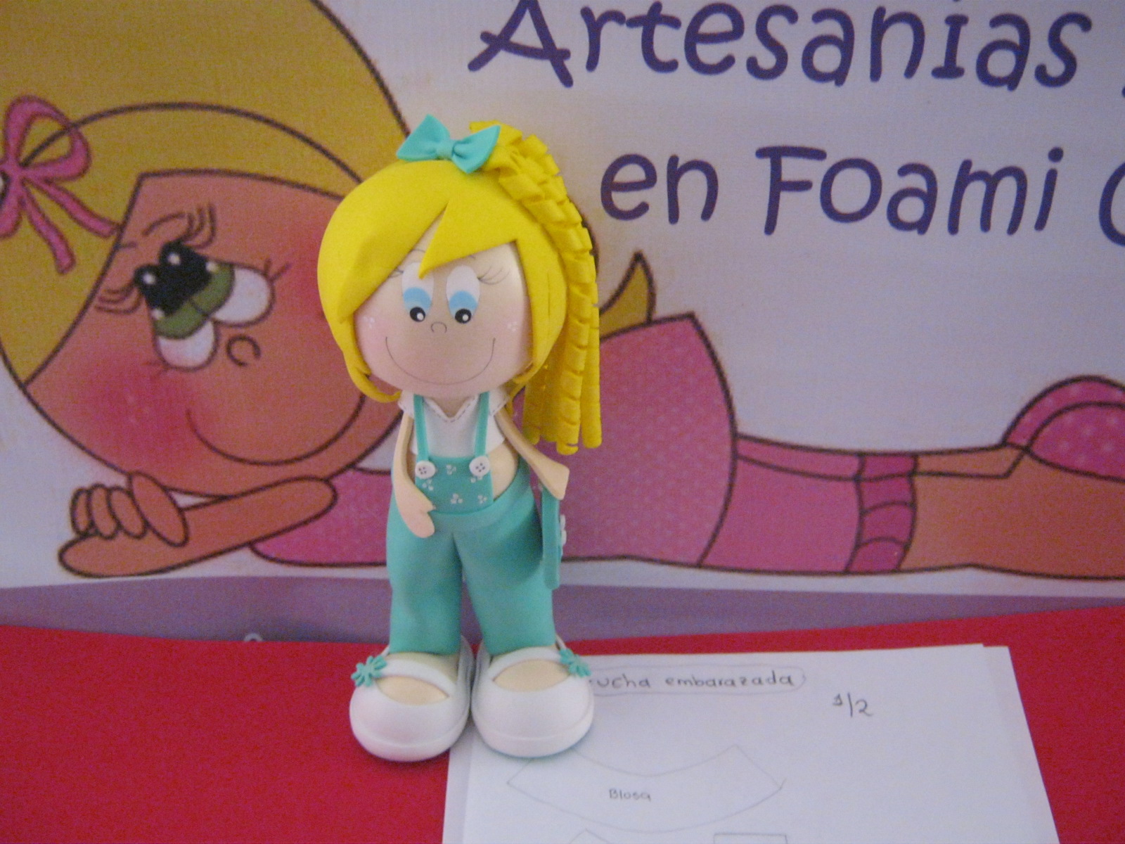 Mis Fofuchas 2013 Artfoamicol Fofucha Embarazada Con Rizos Y