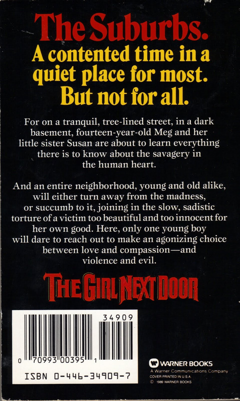 Too Much Horror Fiction The Girl Next Door By Jack Ketchum