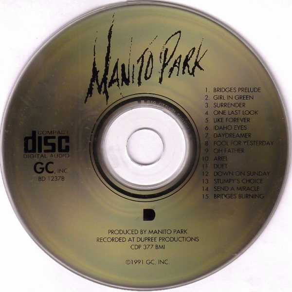MANITO PARK - Manito Park (1991) CD photo
