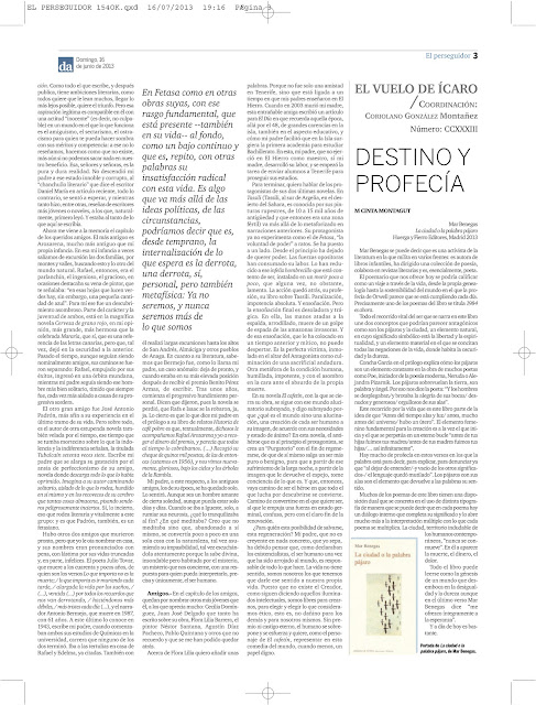 Reseña en el Diario de Avisos. Tenerife. Por M Cinta Montagut.