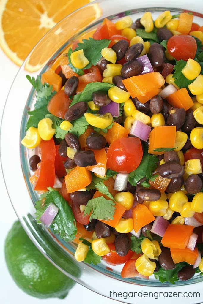The Garden Grazer Southwestern Black Bean Salad with Citrus Dressing