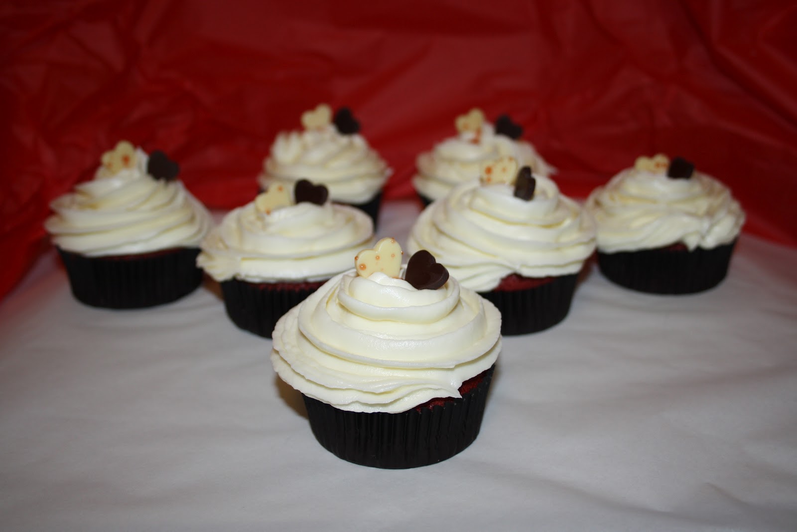 El rincón del berberecho. Red Velvet cupcakes con frosting de queso crema