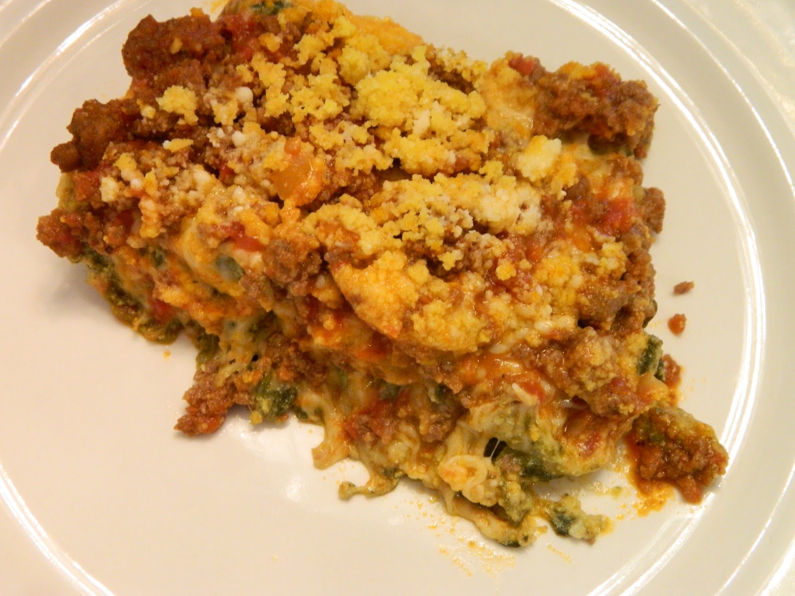 Ginny's Low Carb Kitchen SPINACH MICROWAVE LASAGNA