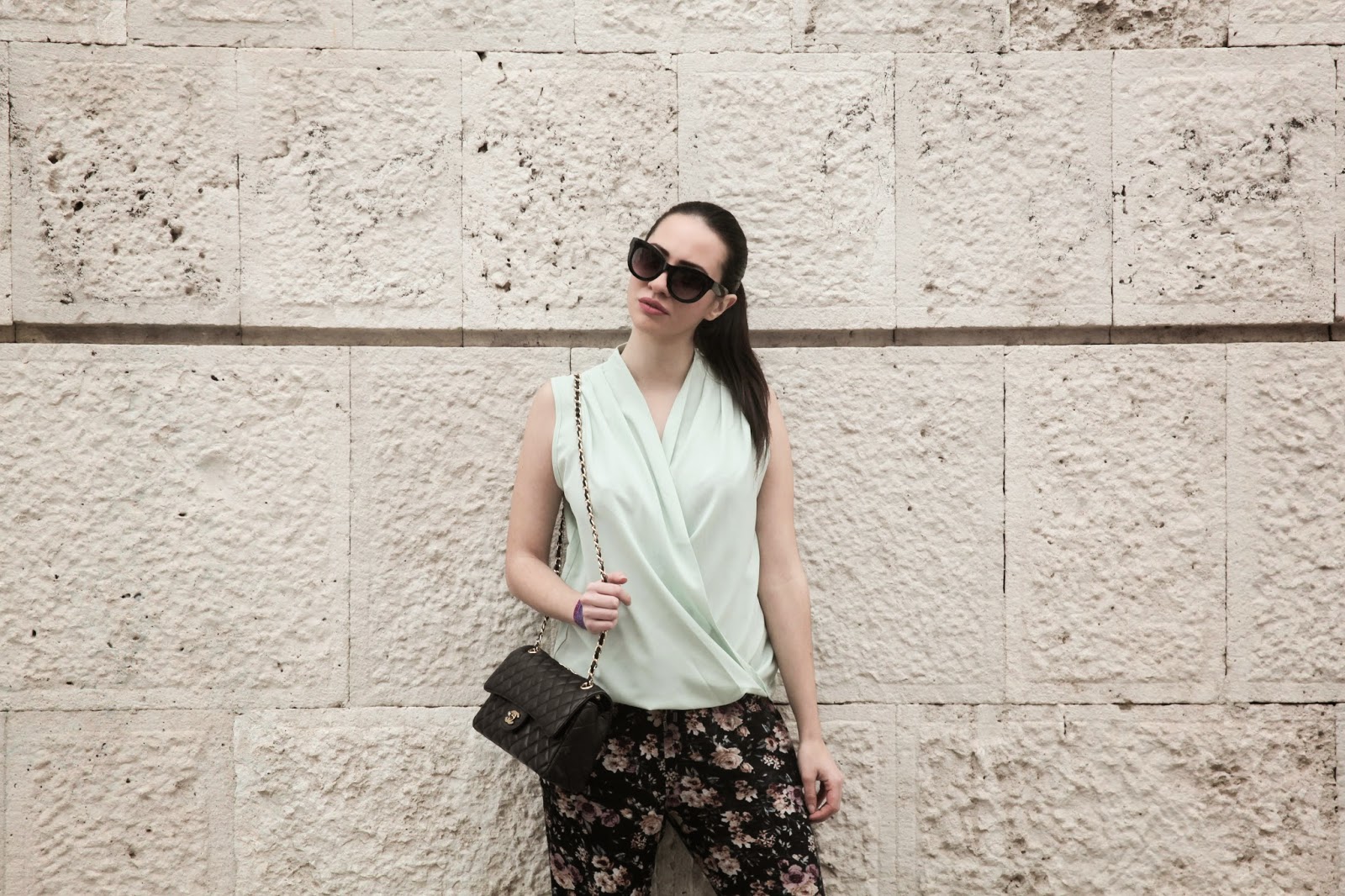 Floral Chanel Mint Cateye Floral Chanel Mint Cateye
