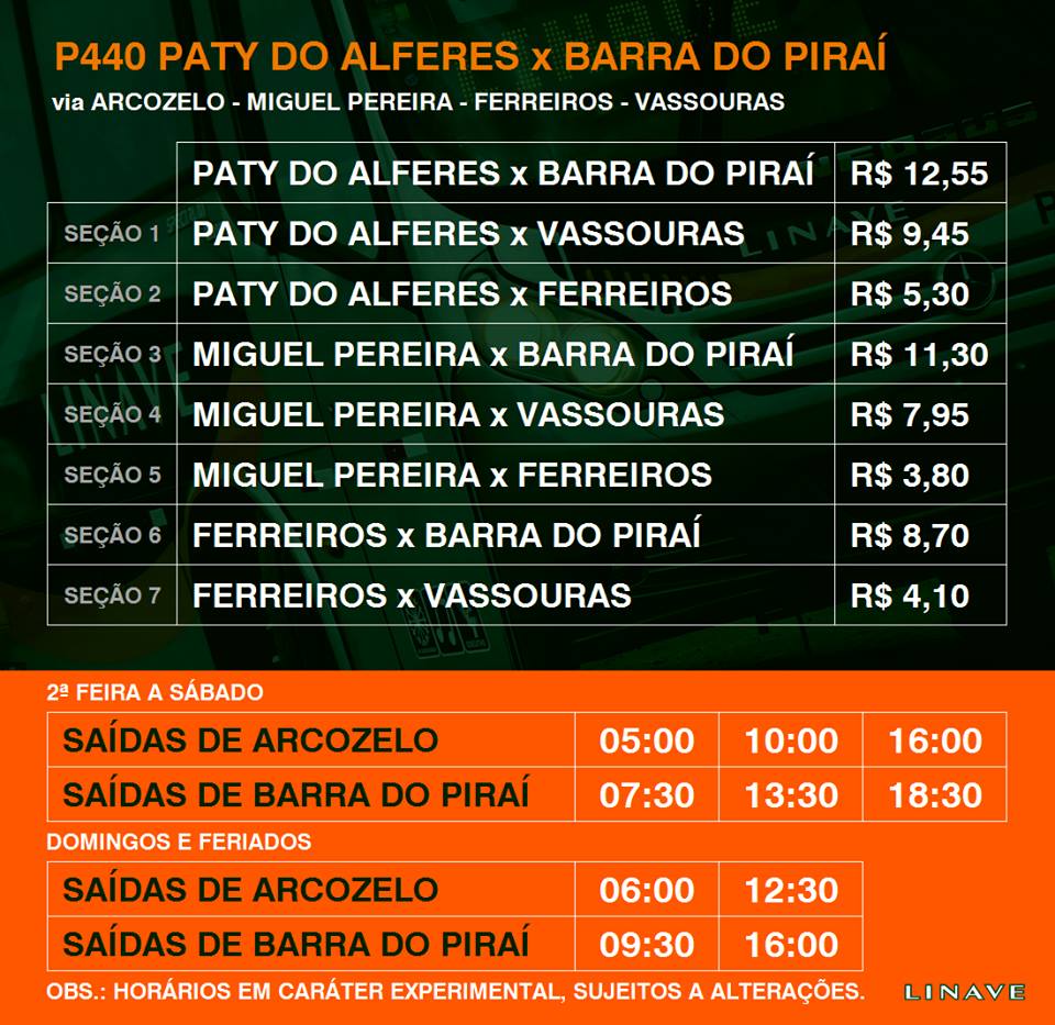 Sul Fluminense Bus - A Busologia em primeiro lugar: Horários e tarifas