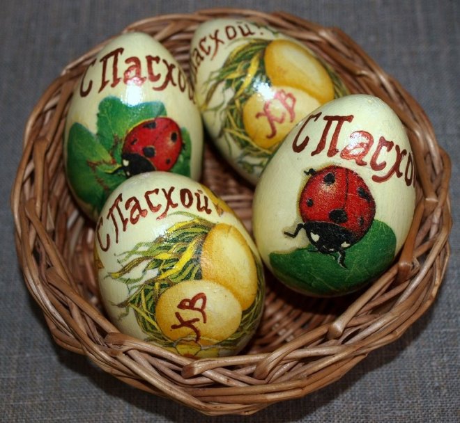 Раскрашенные пасхальные яйца своими руками