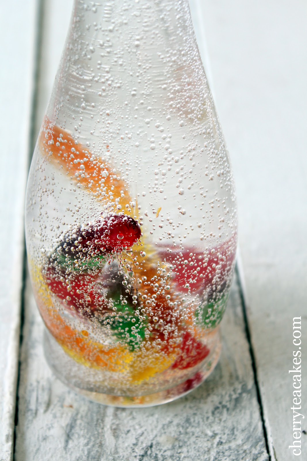 Cherry Tea Cakes Gummy Worm Soda
