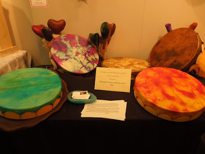 Elk Hide Drums by Nanci Carter,  "Handcrafted for the Holidays" at Studios on the Park, Paso Robles, © B. Radisavljevic