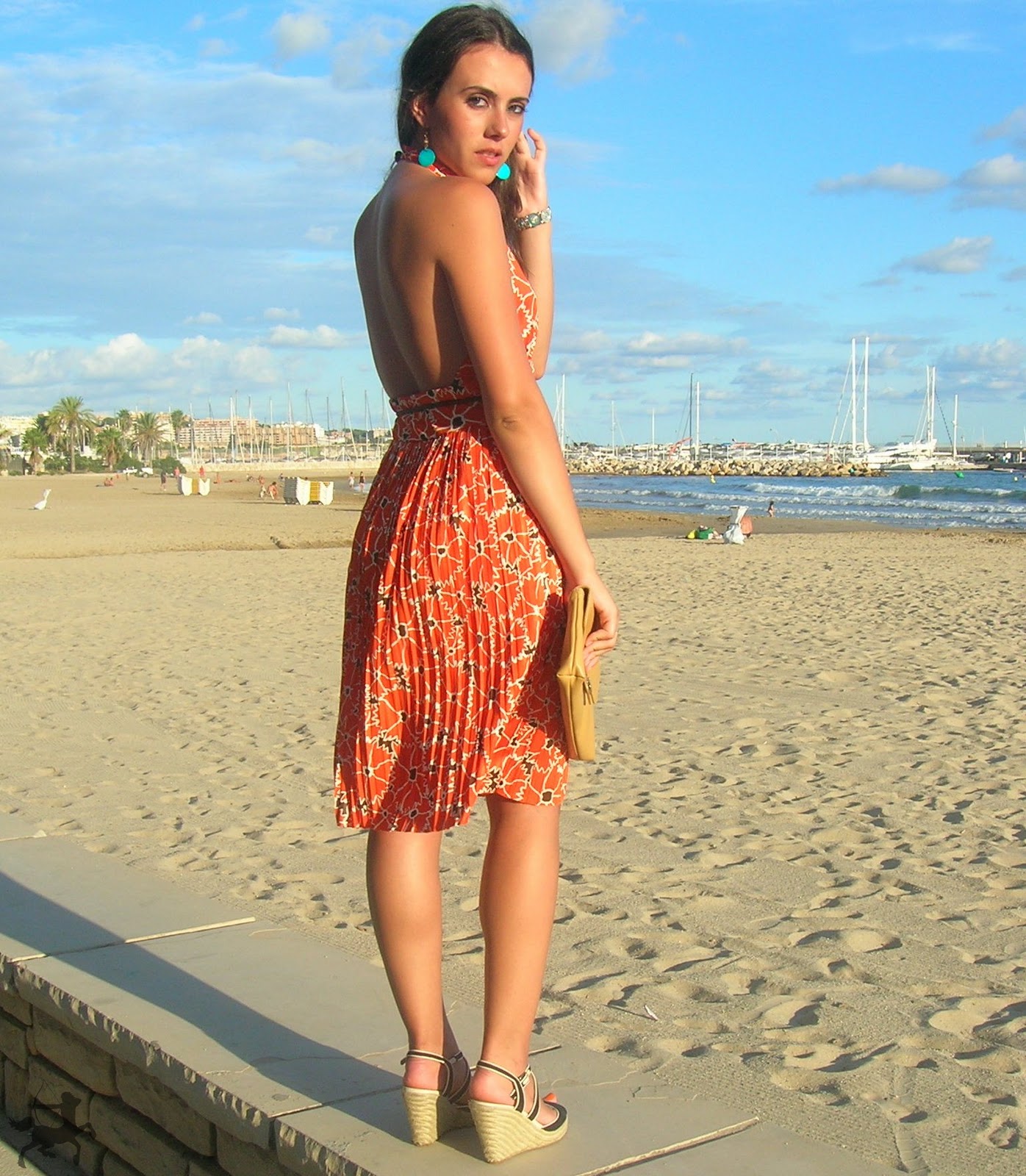 ¡Quiero un blog de moda! Pleated orange dress