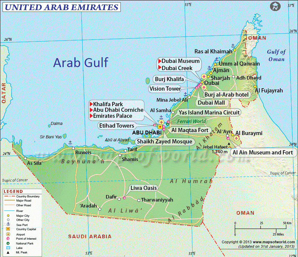 GEOGRAPHY OF DUBAI UAE TOURISM