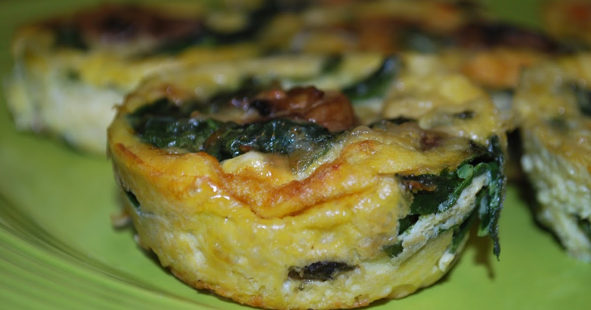 Spinach Mushroom Quiche Cups