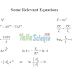 Some Relevant Equations