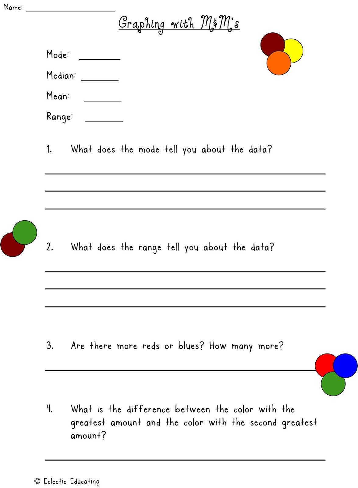 Eclectic Educating: Graphing with M&Ms!