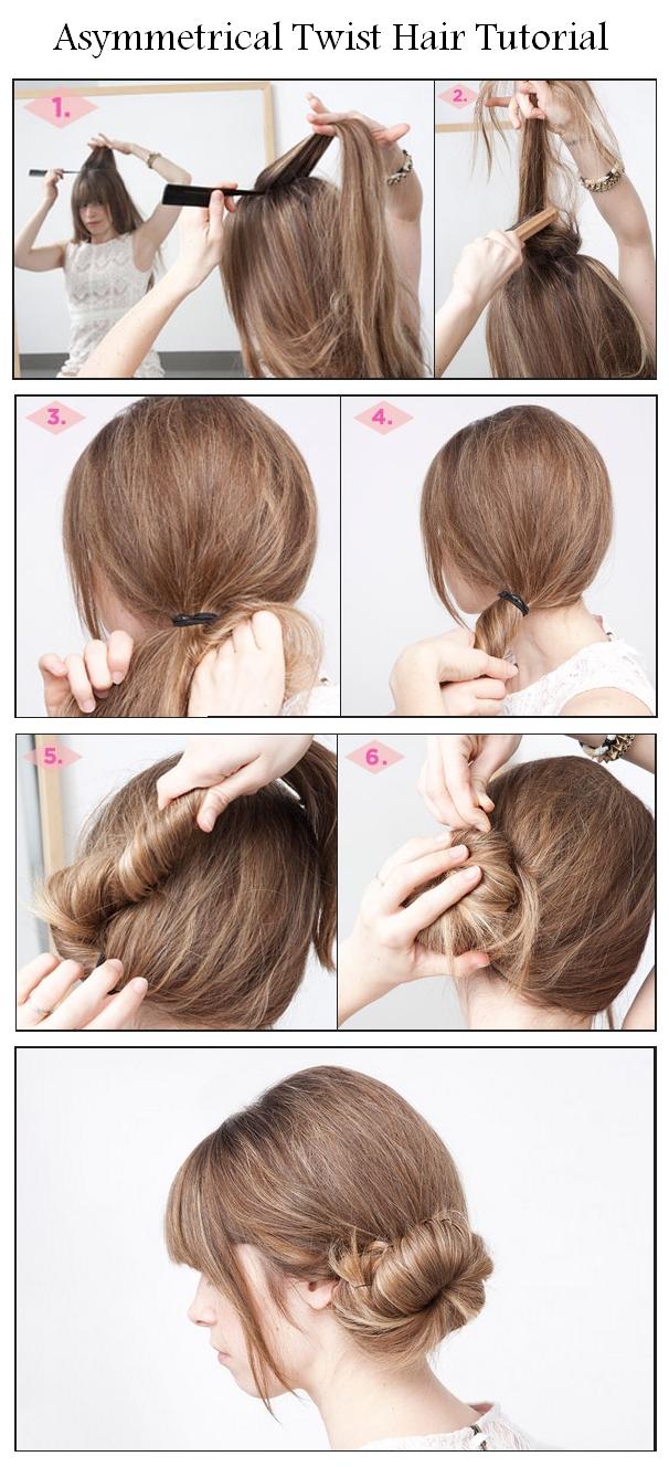 New Short Hair Styles Make Asymmetrical Twist Hair