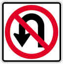 No U-Turn road traffic sign