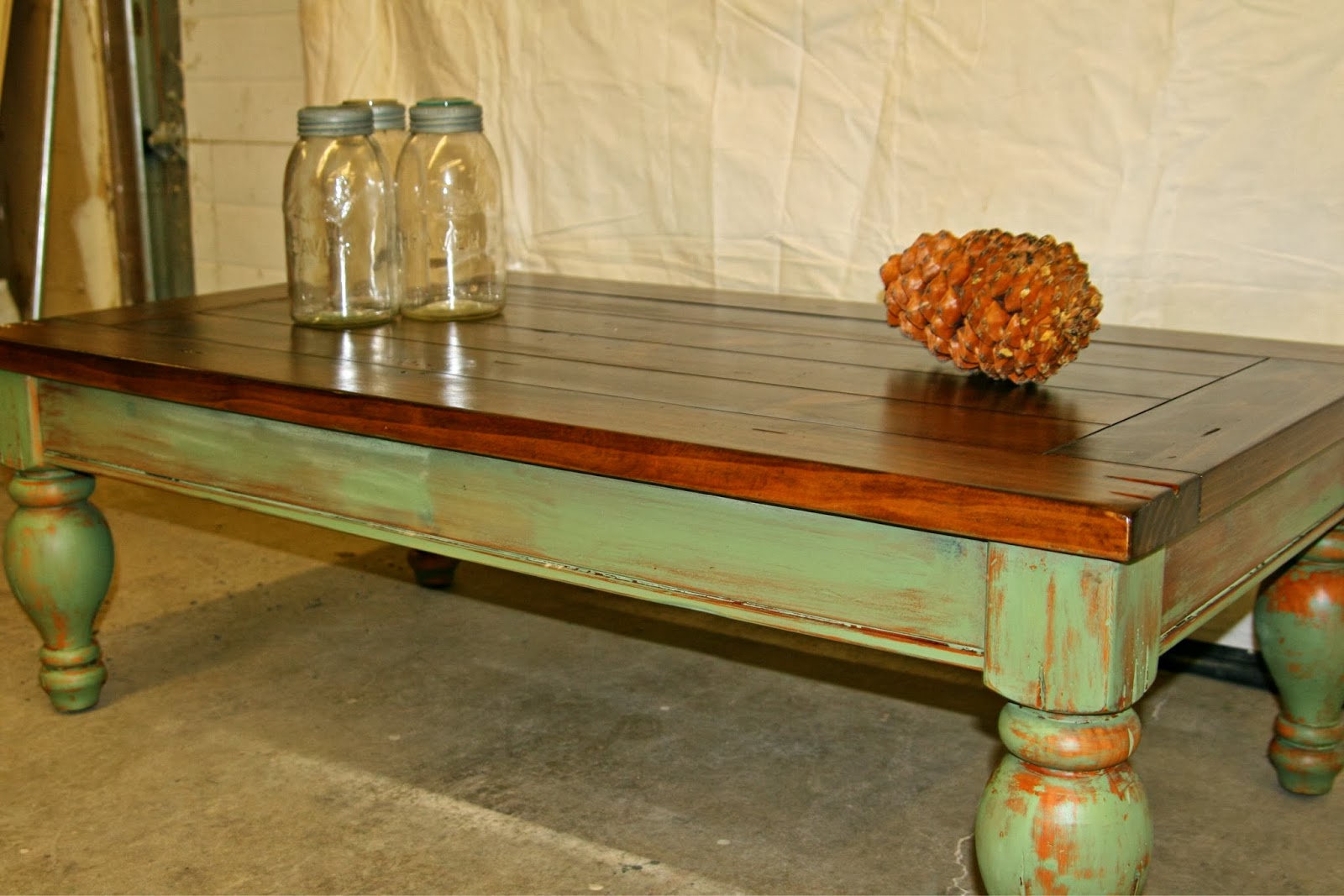 Laurel's Attic Large Rustic Pine Coffee Table SOLD