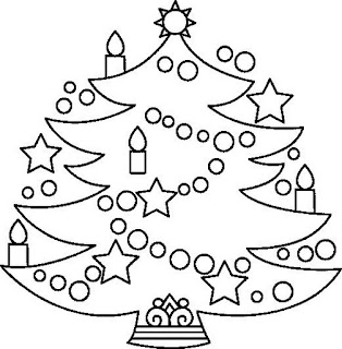 Natal Desenhos de Arvores para Colorir
