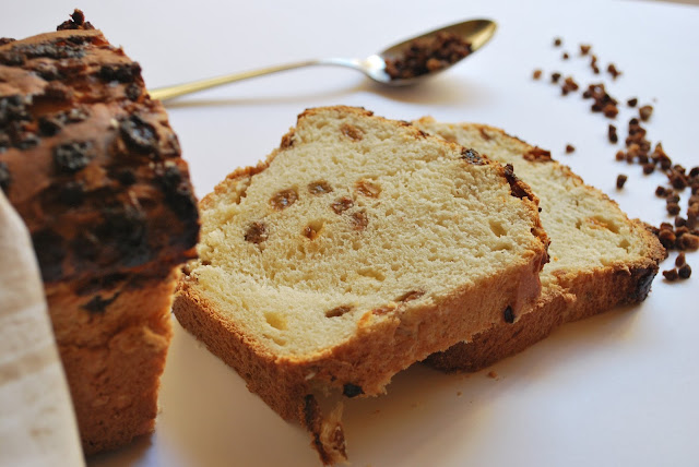 pandolce allo yogurt e uvetta con lievito madre