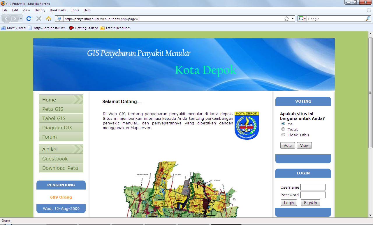 Langkah pertama tentu saja membuka web browser kesayangan kamu ... Cara membuat WebGIS Menggunakan Mapserver dan PHP Mapscript - IT Sasak