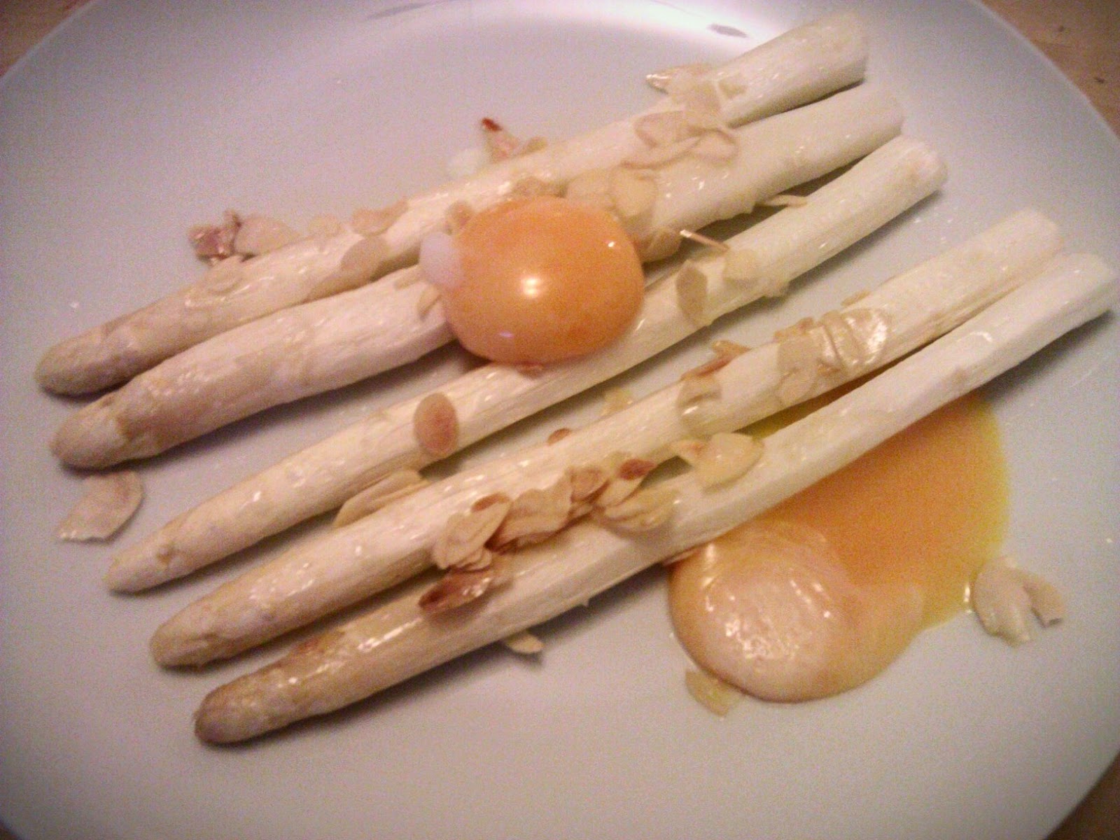 Everything Goes With Toast Truffled white asparagus with almonds