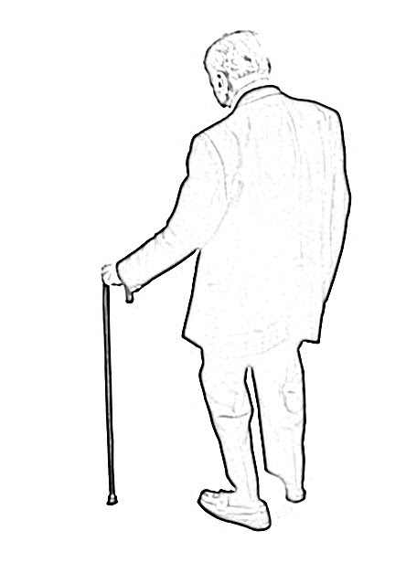 Old Man Sketch - Image Sketch