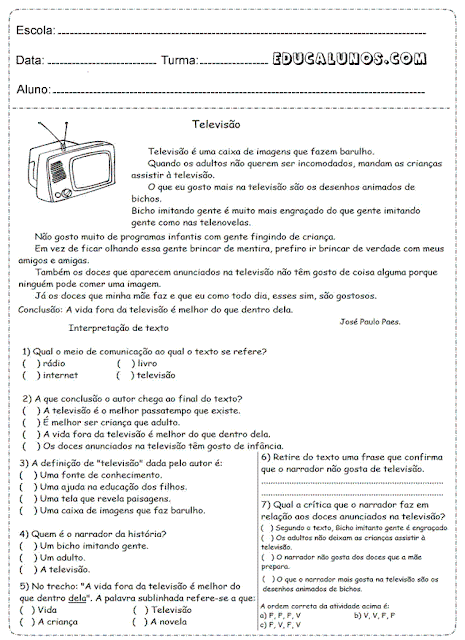 Interpretação de texto
