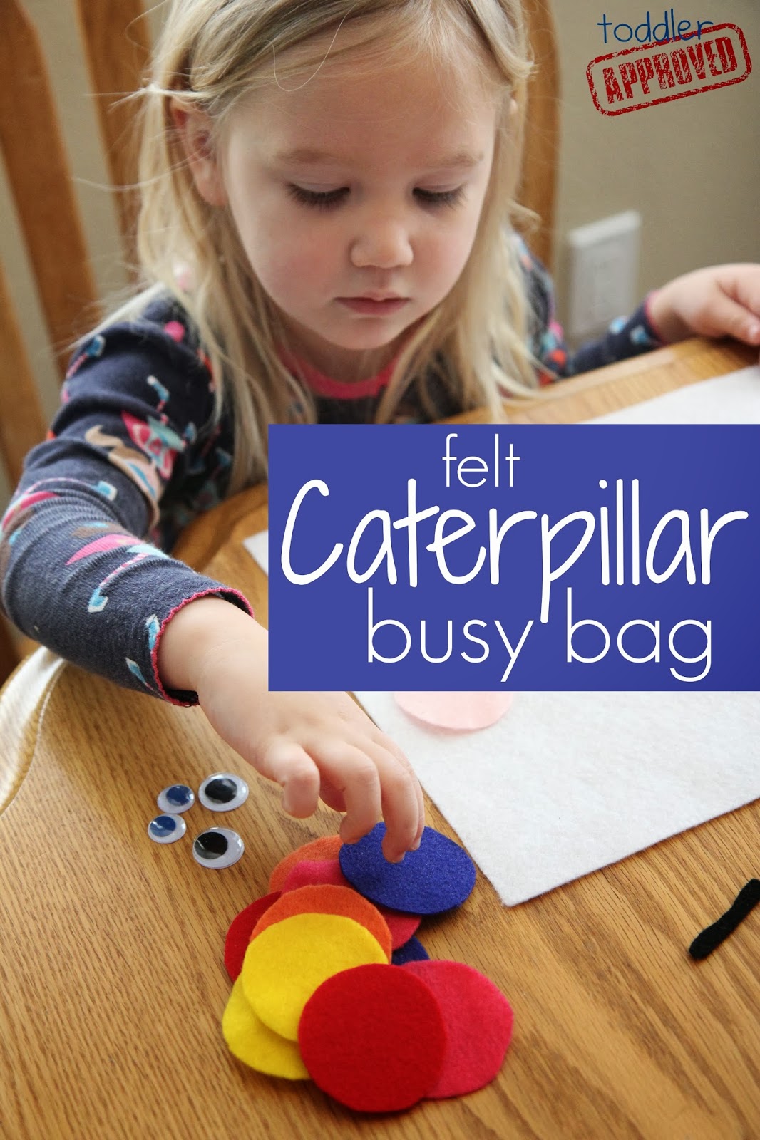 Toddler Approved! Felt Caterpillar Busy Bag {Busy Bags for Kids}