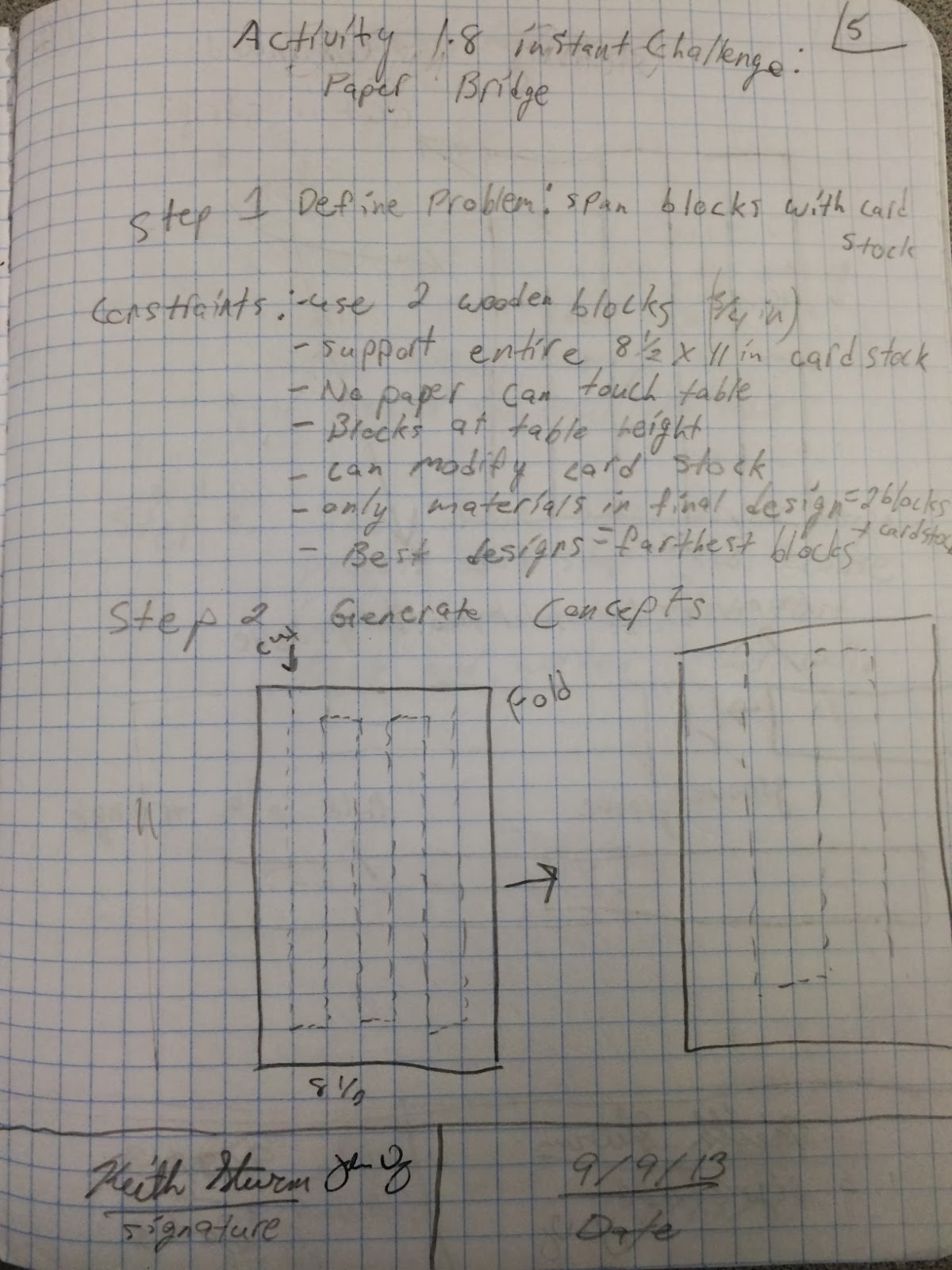 Keith Sturm's Engineering Portfolio Activity 1.8 Instant Challenge
