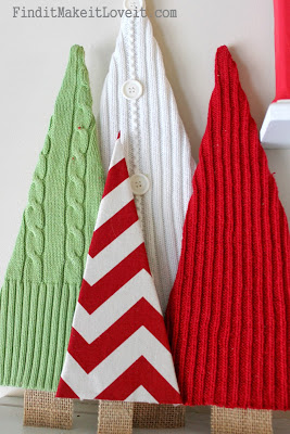 rustic christmas decorating ideas sweater trees