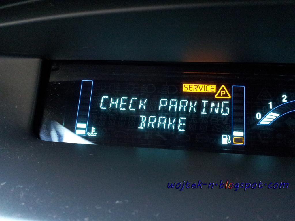 renault grand scenic parking brake warning light