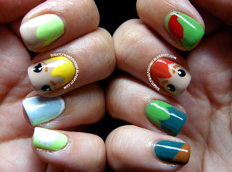 3. Tinkerbell and Peter Pan Inspired Nail Designs - wide 3