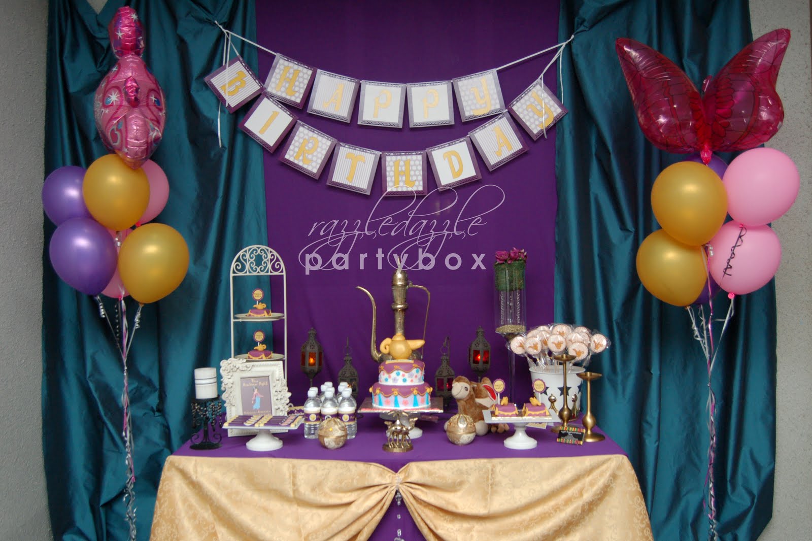 Razzle Dazzle Party Box Theme Birthday Party Moroccan Arabian Night