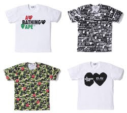 A Bathing Ape and Comme des Garçons PLAY collaborate